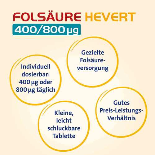 Fols&auml;ure Hevert 400 / 800 µg Tabletten - 2