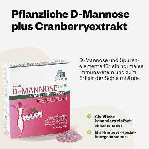 D-Mannose Plus Cranberryextrakt 2000mg Pulver Sticks - 2