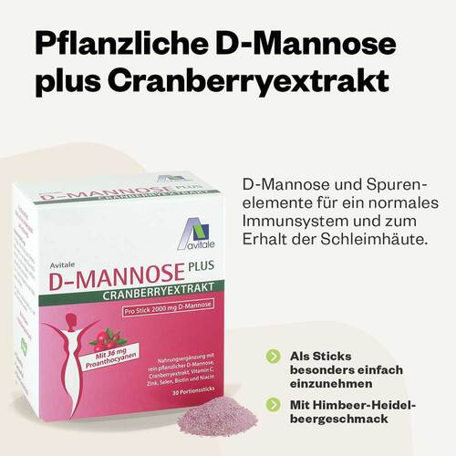 D-Mannose Plus Cranberryextrakt 2000mg Pulver Sticks - 2